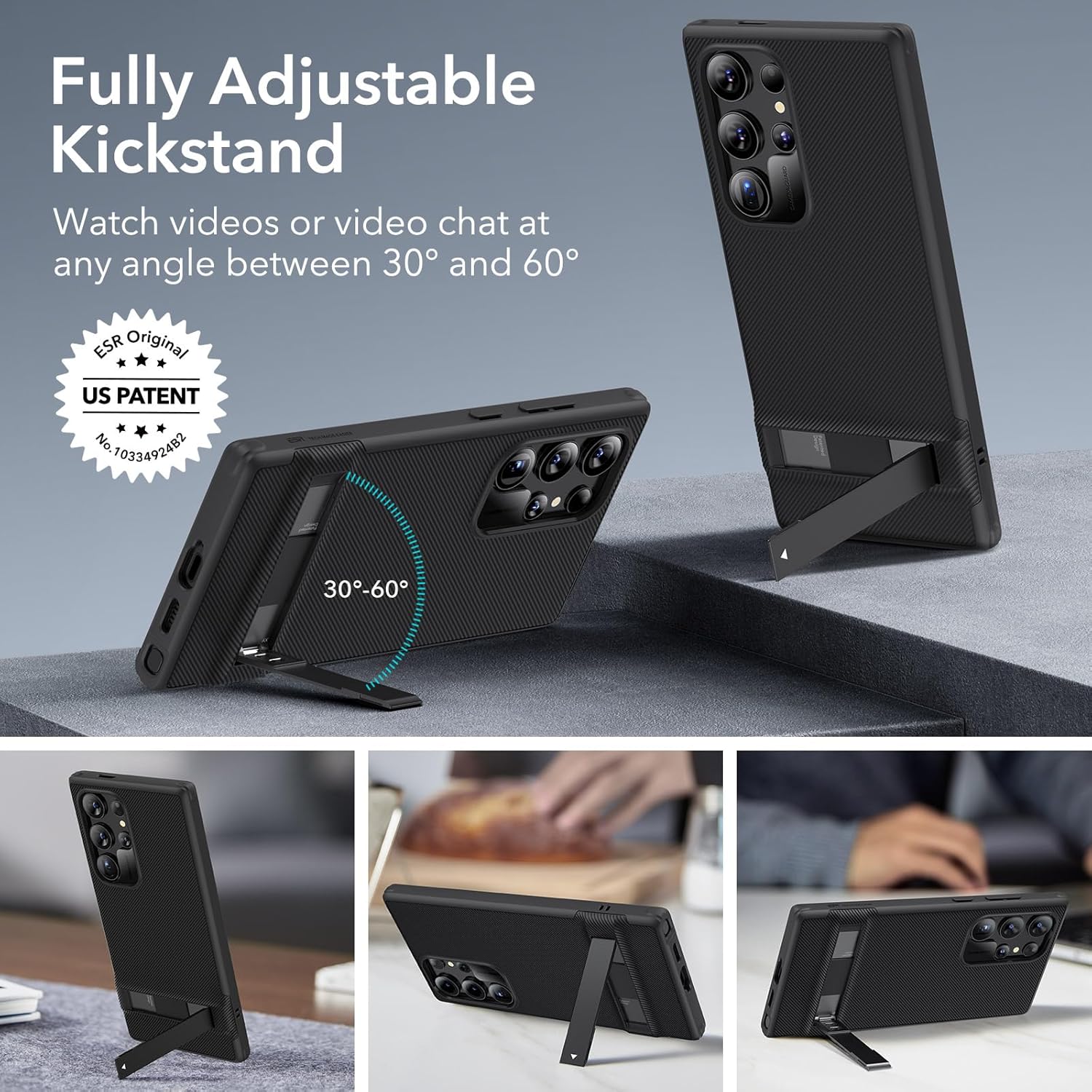 ESR BOOST KICKSTAND SAMSUNG S24 ULTRA CASE BLACK - Image 3