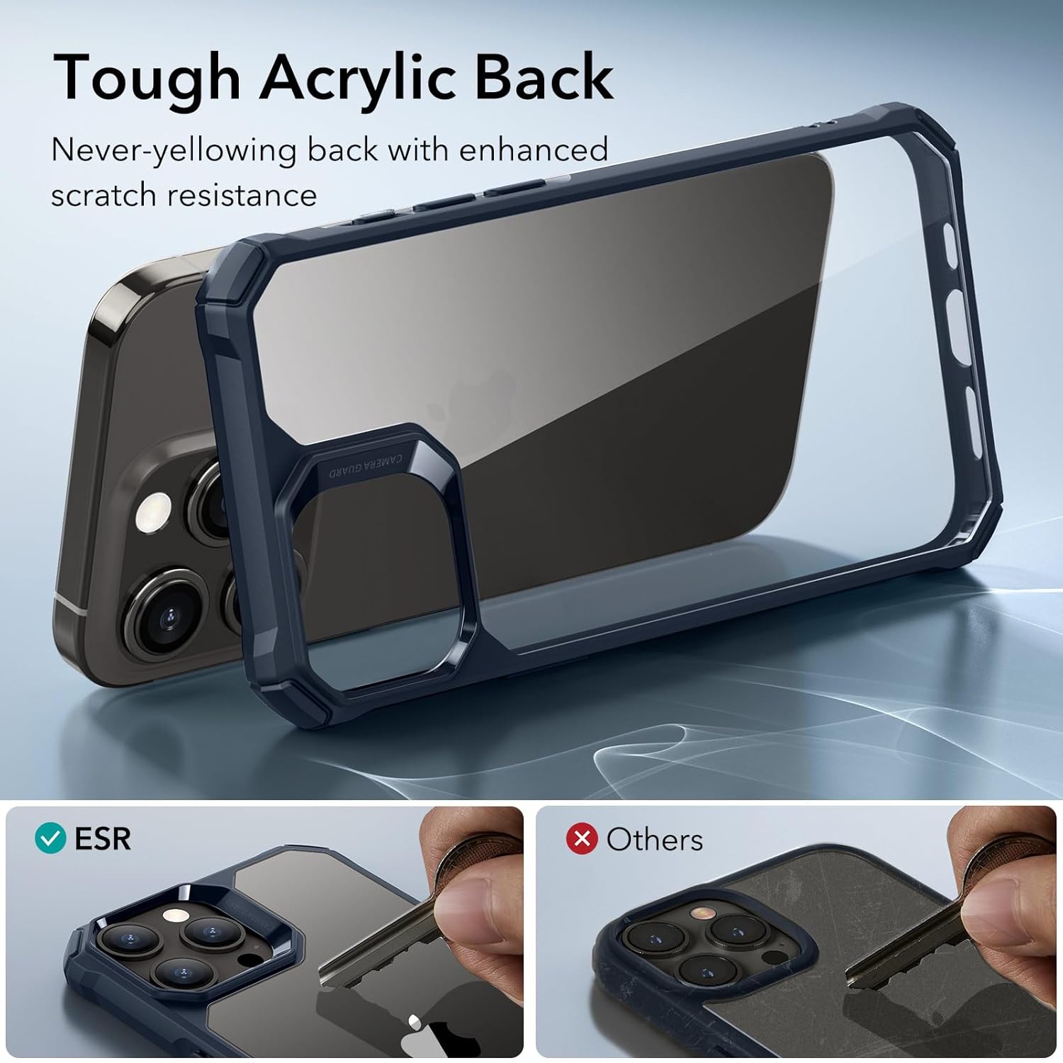 ESR IPHONE 15 PRO MAX AIR ARMOR SERIES CLEAR CASE FROSTED BLACK - Image 4