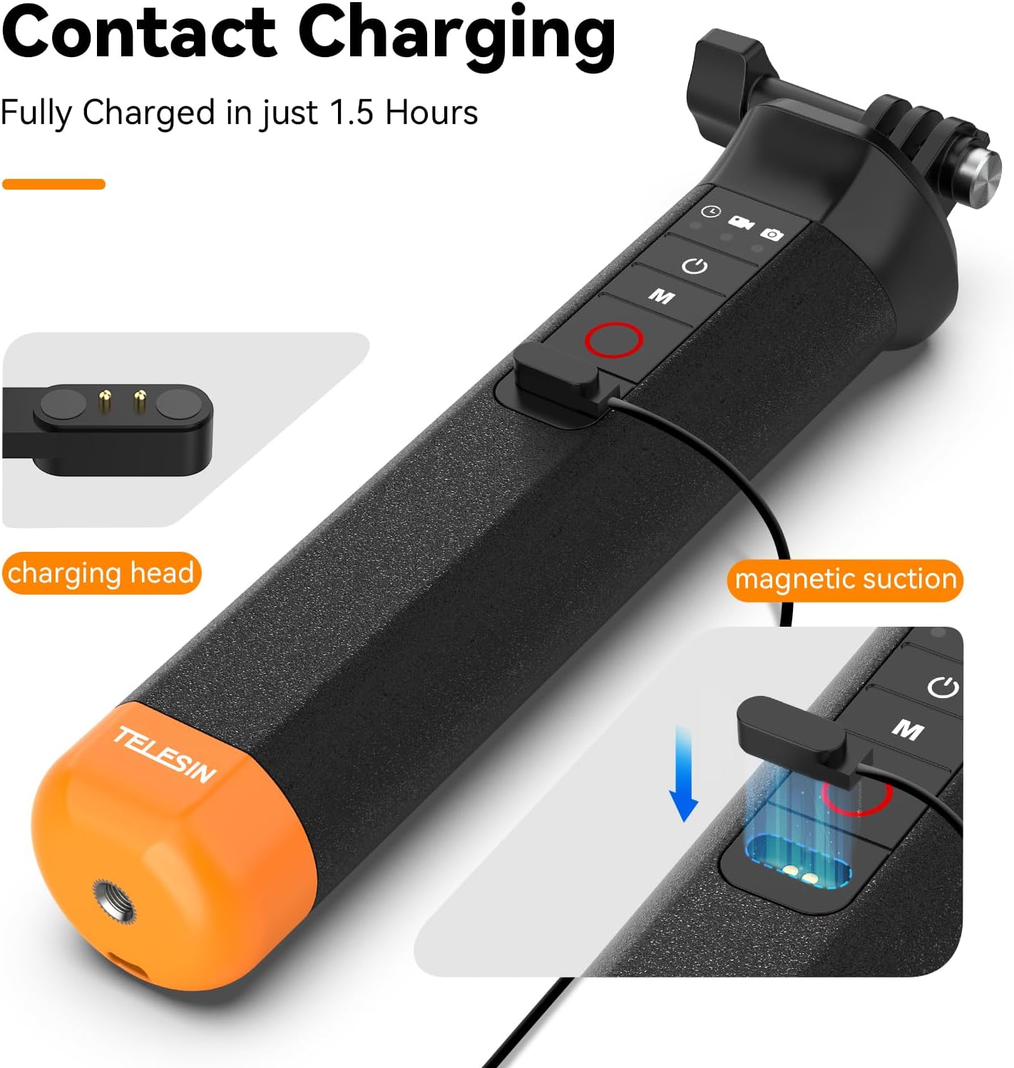 TELESIN FLOATING HAND GRIP WITH REMOTE CONTROL S4-FHG-01-TGP - Image 5