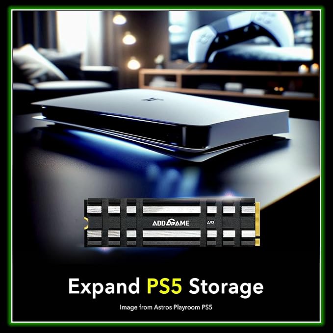 ADDLINK ADGAME A93 M.2 PCIE NVME GEN 4X4 2TB SSD WITH HEATSINK BLACK AD2TBA93M2P - Image 2