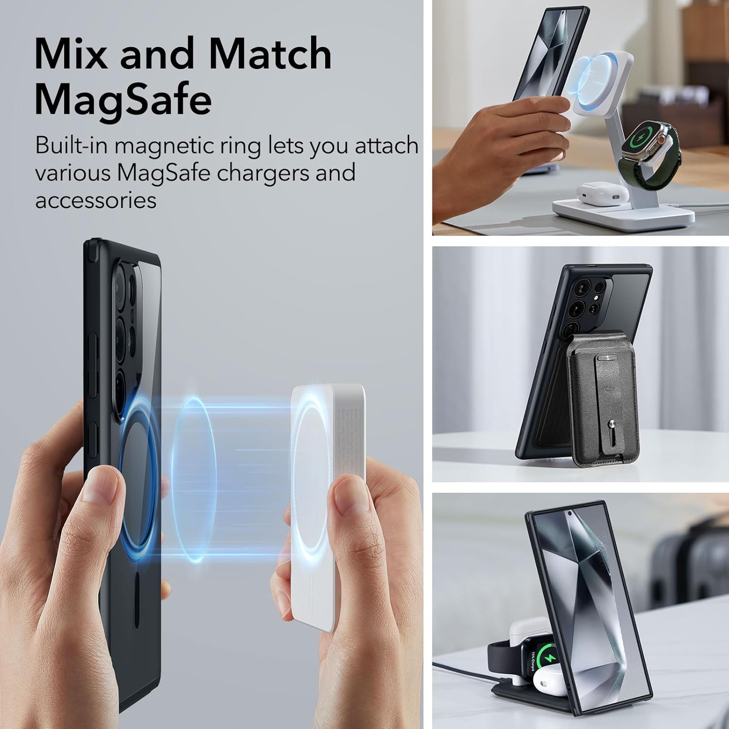 ESR SAMSUNG GALAXY S24 ULTRA MAGSAFE CLASSIC SERIES HYBRID CASE CLEAR - Image 4