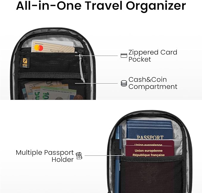 TOMTOC AVIATOR T37 TRAVEL CROSSBODY BAG BLACK T37S1D1 - Image 5