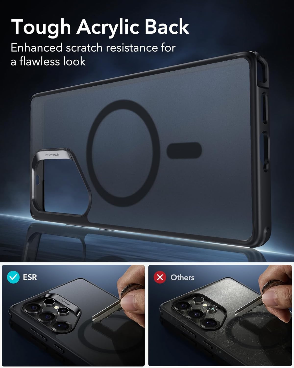 ESR SAMSUNG S25 ULTRA CLASSIC HYBRID CASE FROSTED BLACK - Image 9