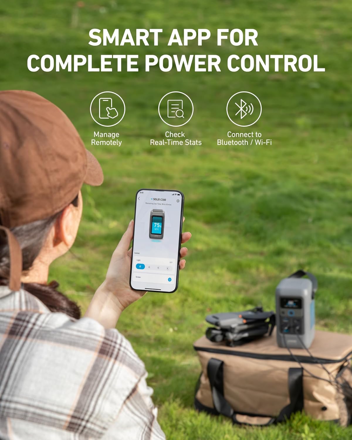 ANKER SOLIX C200 DC PORTABLE POWER STATION 60000MAH 200W GRAY A17270Z1 - Image 8