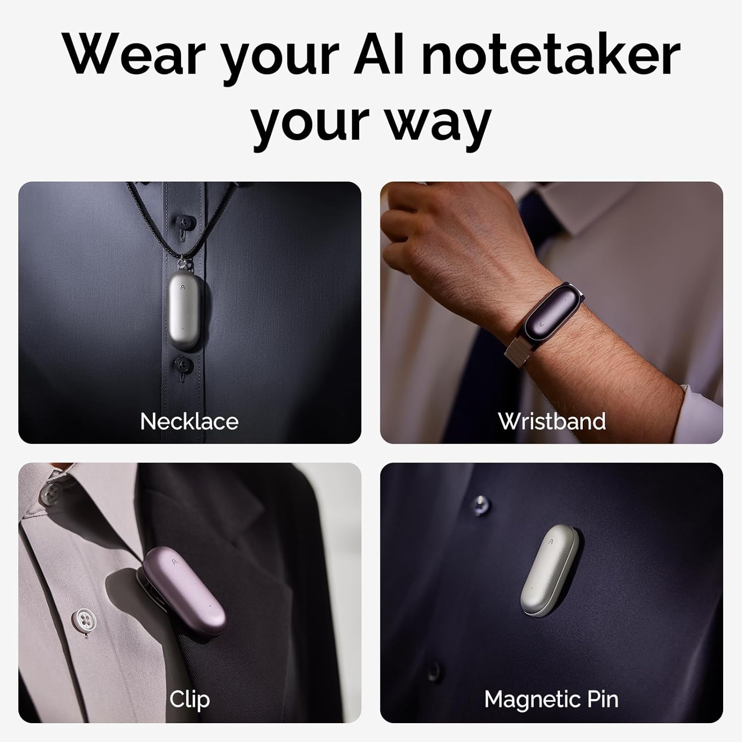 PLAUD NOTEPIN AI VOICE RECORDER LUNAR SILVER - Image 7