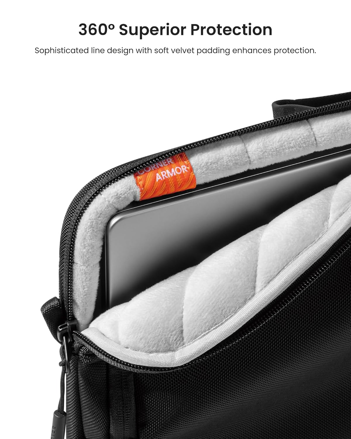 TOMTOC DEFENDER A30 13.5-14 INCH LAPTOP SHOULDER BAG BLACK A30D2D1 - Image 5