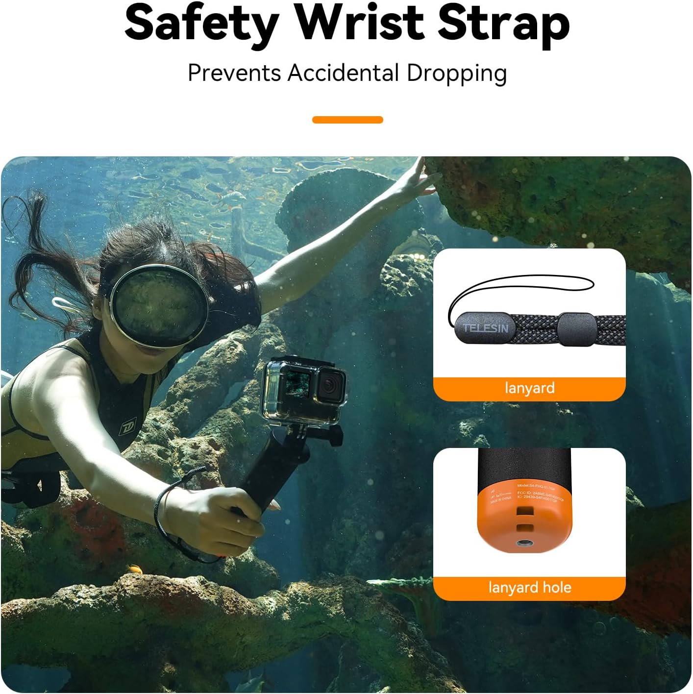 TELESIN FLOATING HAND GRIP WITH REMOTE CONTROL S4-FHG-01-TGP - Image 7