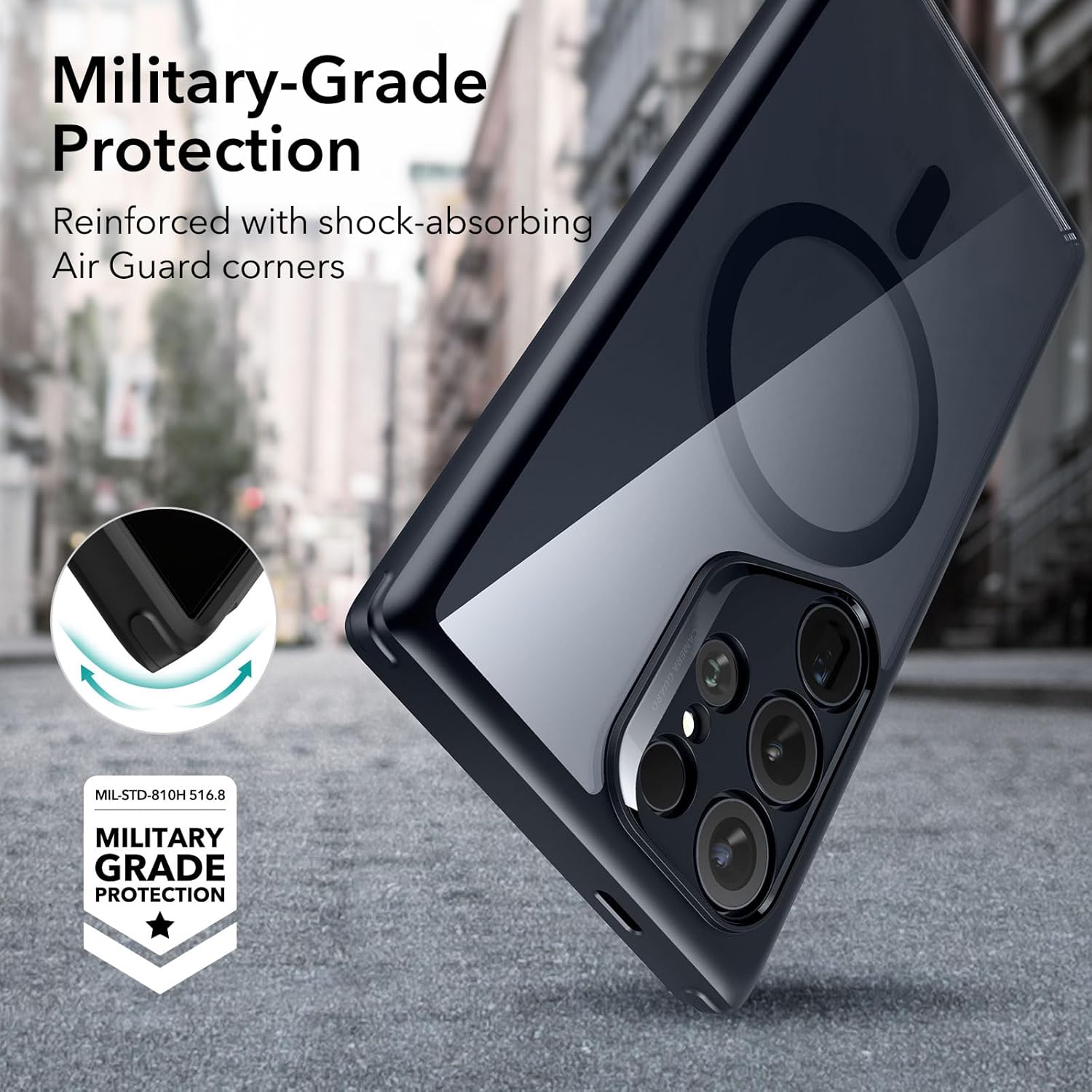 ESR SAMSUNG GALAXY S24 ULTRA MAGSAFE CLASSIC SERIES HYBRID CASE CLEAR - Image 5