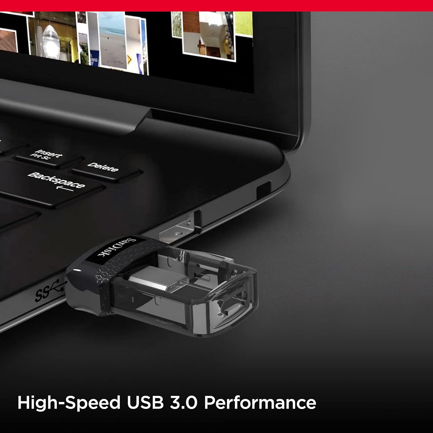 SANDISK ULTRA DUAL FLASH DRIVE 64GB SDDD3-064G-G46 - Image 4