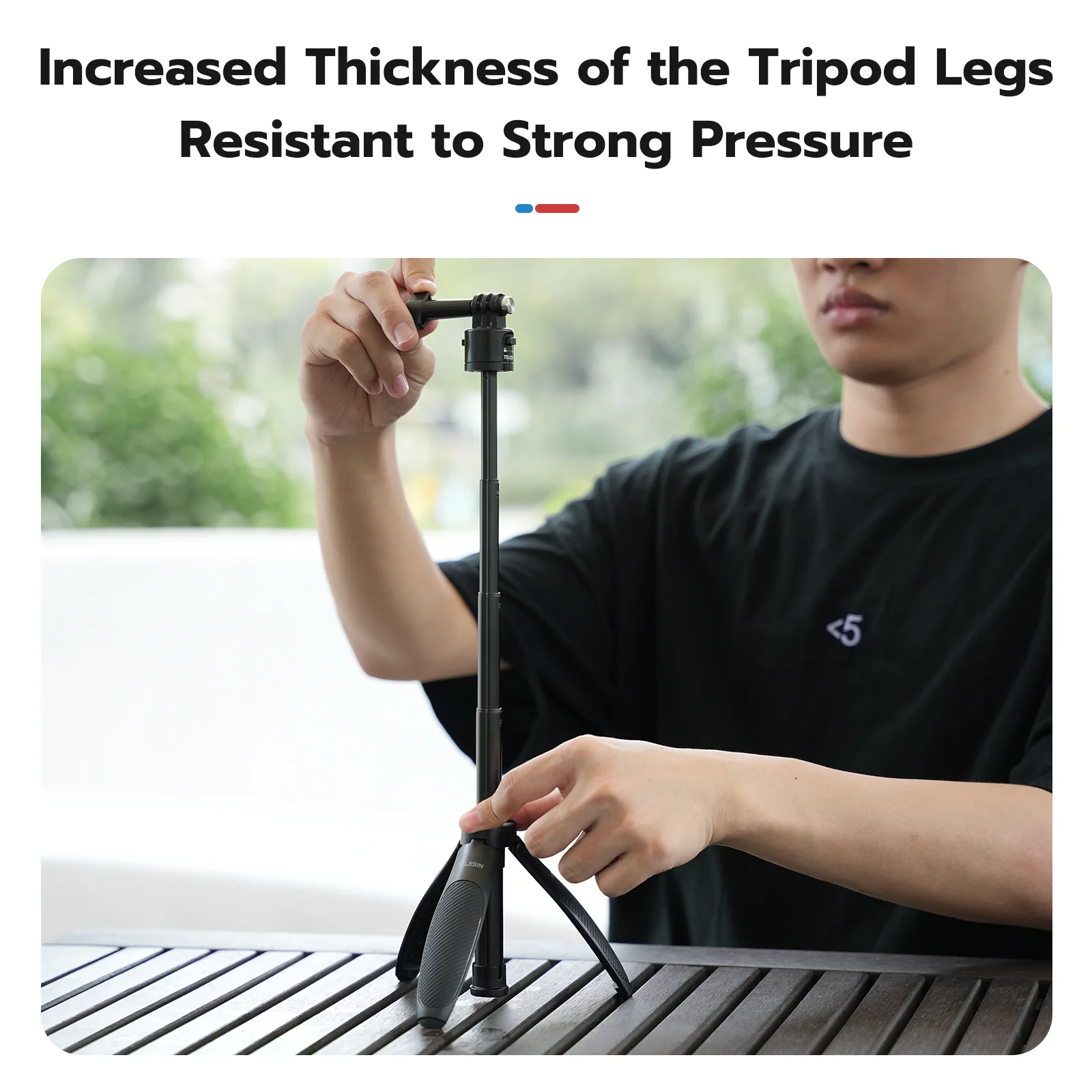 TELESIN QUICK RELEASE SELFIE STICK MINI TRIPOD S1-MNP-02 - Image 7