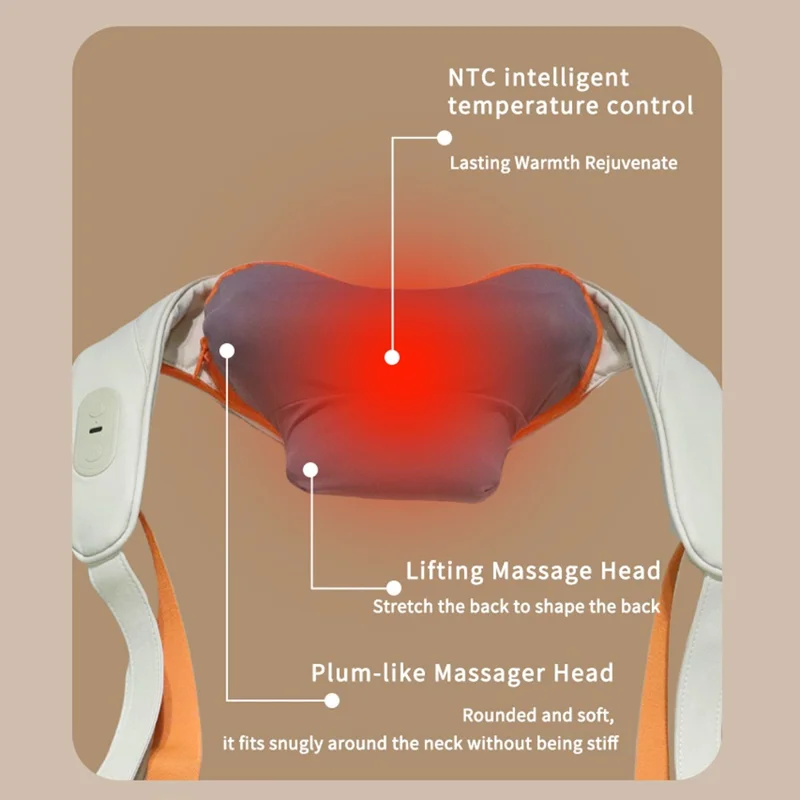 YESIDO NECK MASSAGER BEIGE MG16 - Image 5