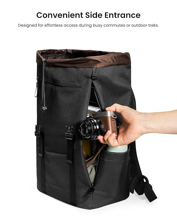TOMTOC VINTPACK TA1 22L LAPTOP BACKPACK DARK TA1M1D2 - Image 2