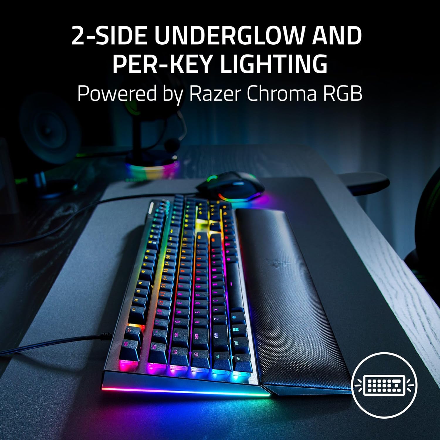 RAZER BLACKWIDOW V4 KEYBOARD YELLOW SWITCH LAYOUT FRML RZ03-04691800-R3M1 - Image 4
