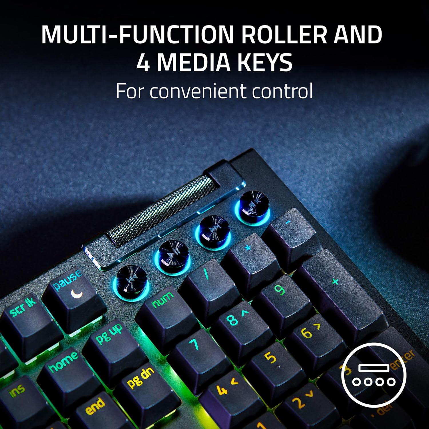 RAZER BLACKWIDOW V4 KEYBOARD YELLOW SWITCH LAYOUT FRML RZ03-04691800-R3M1 - Image 8