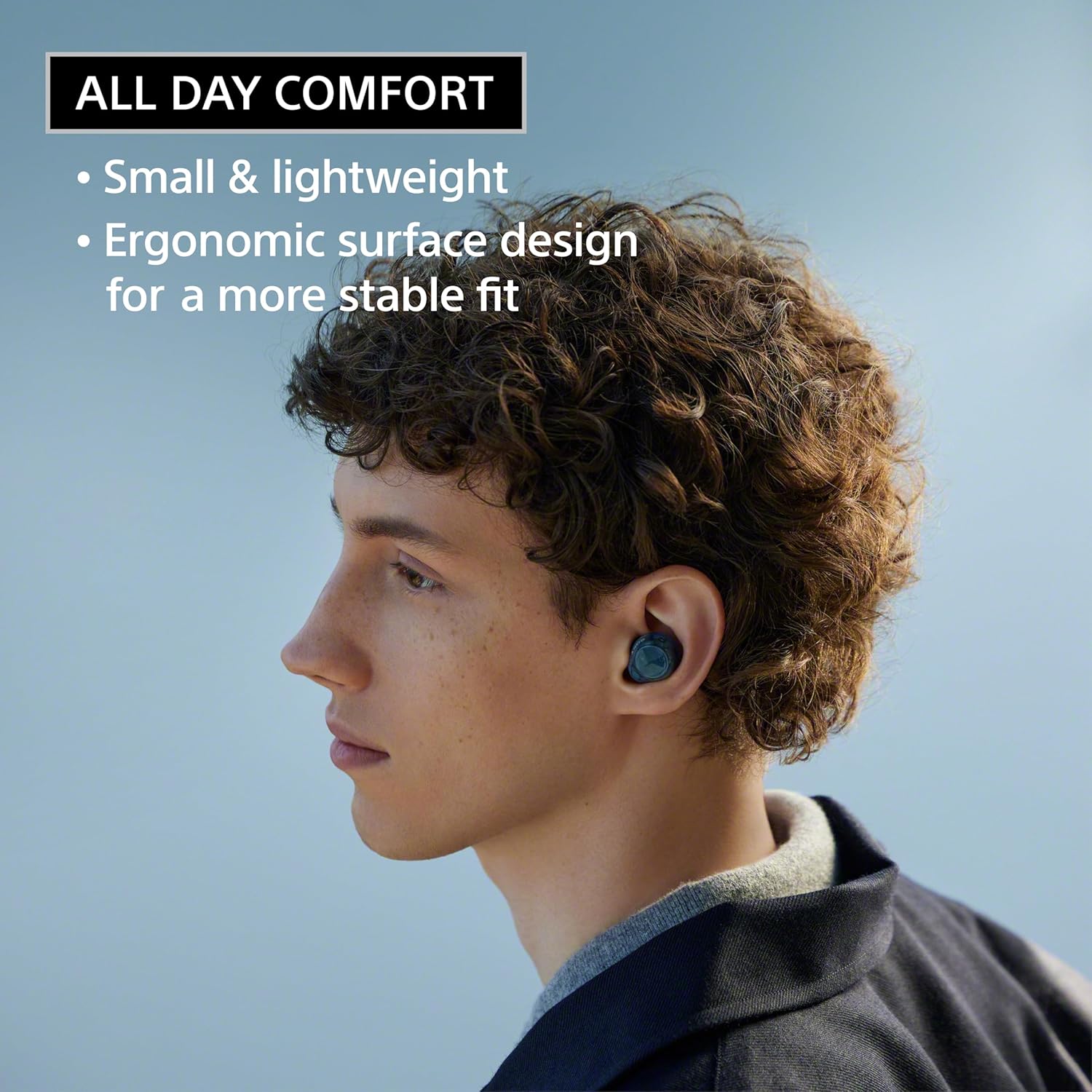 SONY WIRELESS NOISE CANCELLING STEREO EARBUDS GLASS BLUE WF-C710N/LZ - Image 5