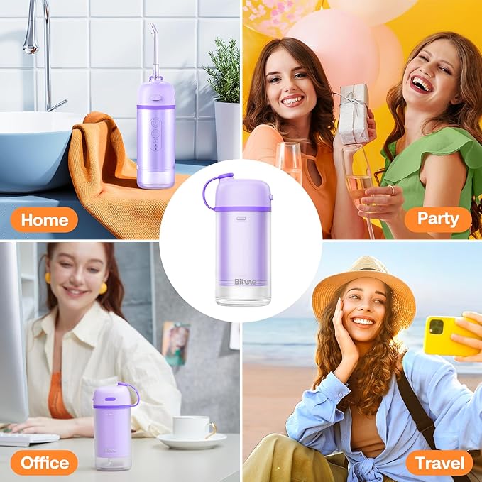 BITVAE WATER FLOSSER P1 CORDLESS PORTABLE MINI ORAL IRRIGATOR WHITE BV-P1 - Image 6