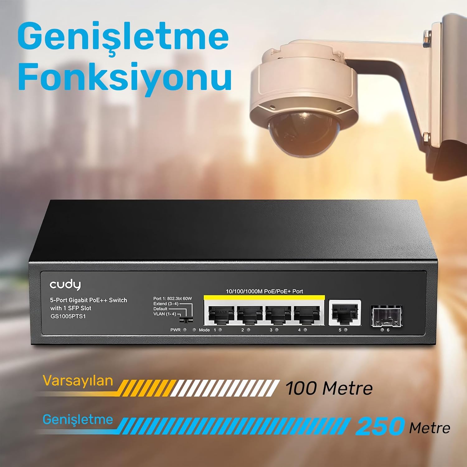 CUDY GS1005P 5 PORT GIGABIT ETHERNET UNMANAGED POE+ SWITCH GS1005P - Image 6