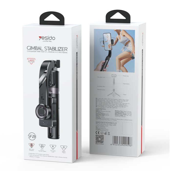 YESIDO GIMBAL STABILIZER BLACK SF28 - Image 5
