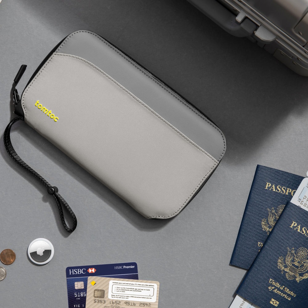 TOMTOC NAVIGATOR T03 PASSPORT HOLDER GRAY T03M1G1 - Image 5