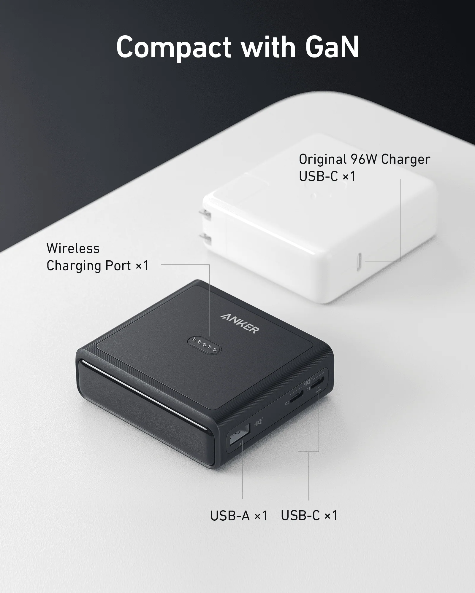 ANKER PRIME 20000MAH POWER BANK 200W A13360B1 WITH 100W CHARGING STAND BLACK A1902211 - Image 7