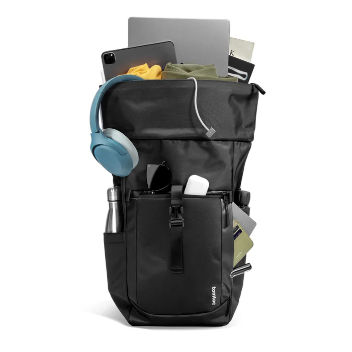TOMTOC NAVIGATOR T61 ROLLTOP BACKPACK BLACK T61L1D1 - Image 3