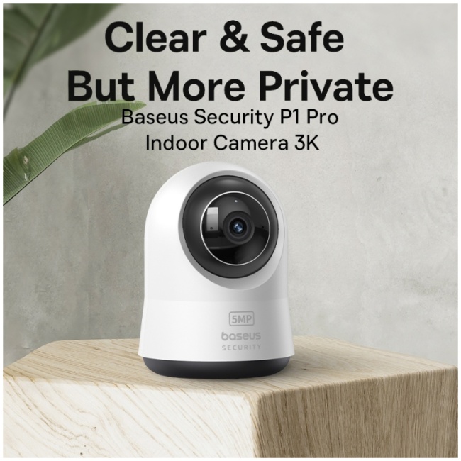 BASEUS WIRED 3K ULTRA CLEAR SECURITY CAMERA P1 PRO WHITE - Image 2