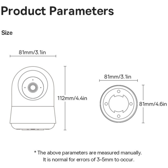 BASEUS WIRED 3K ULTRA CLEAR SECURITY CAMERA P1 PRO WHITE - Image 13