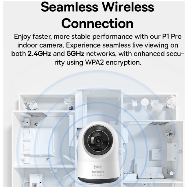 BASEUS WIRED 3K ULTRA CLEAR SECURITY CAMERA P1 PRO WHITE - Image 4