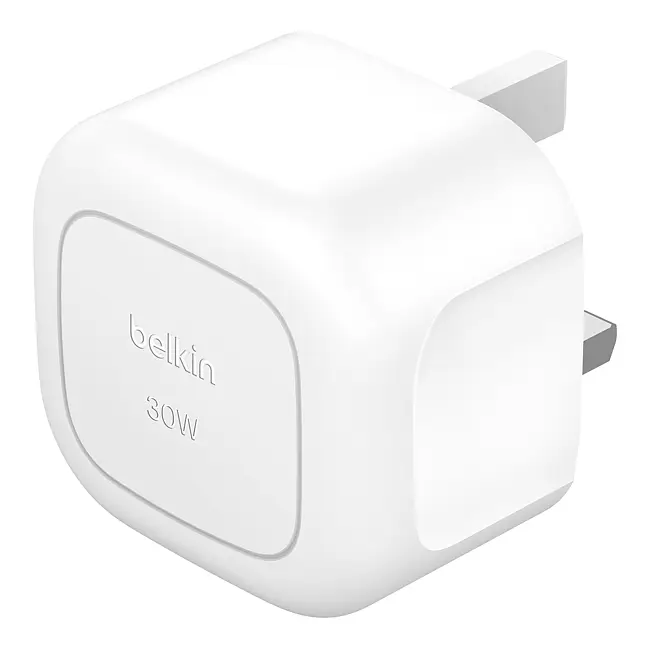 BELKIN BOOST CHARGE COMPACT USB C WALL CHARGER 30W WITH USB C TO USB C CABLE WHITE WCA008MY1MWH - Image 3