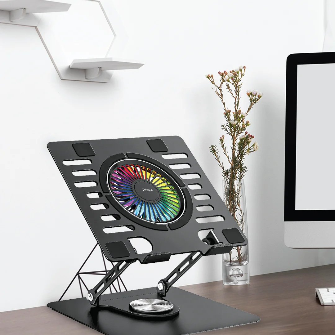 PAWA LAPTOP COOLING FAN WITH RGB LIGHT BLACK PW-MBSTRGB6-BK - Image 2