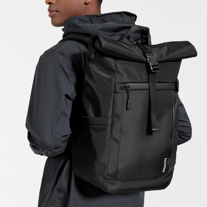 TOMTOC NAVIGATOR T61 ROLLTOP BACKPACK BLACK T61L1D1 - Image 4