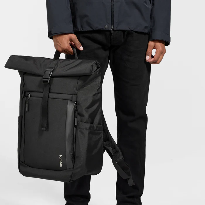 TOMTOC NAVIGATOR T61 ROLLTOP BACKPACK BLACK T61L1D1 - Image 14
