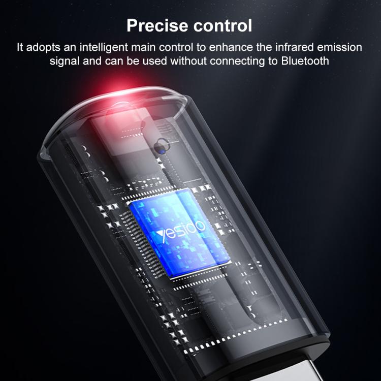 YESIDO INFRARED REMOTE CONTROLTYPE C BLACK EC26C - Image 8