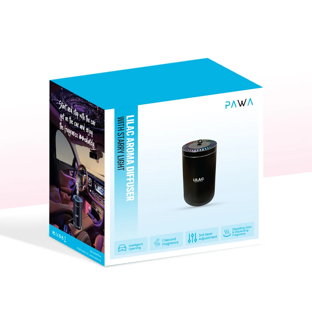 PAWA LILAC AROMA DIFFUSER WITH STARRY LIGHT BLACK PW-PCADL80-BK - Image 5