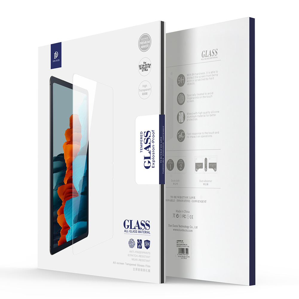 DUXDUCIS SAMSUNG TAB S10 PLUS/S9 FE PLUS/S9 PLUS/S8 PLUS/S7 PLUS/S7 FE GLASS SCREEN PROTECTOR CLEAR - Image 5