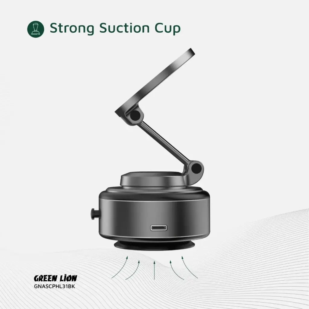 GREEN LION AUTO SUCTION PHONE HOLDER MATTE BLACK GX-31 GNASCPHL31BK - Image 5