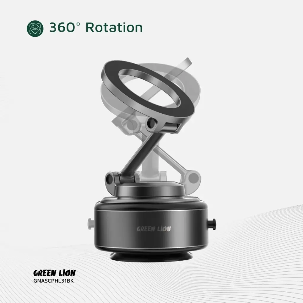 GREEN LION AUTO SUCTION PHONE HOLDER MATTE BLACK GX-31 GNASCPHL31BK - Image 2