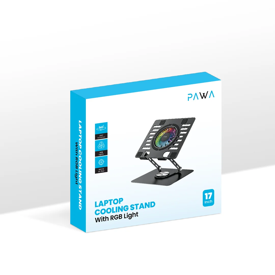 PAWA LAPTOP COOLING FAN WITH RGB LIGHT BLACK PW-MBSTRGB6-BK - Image 6