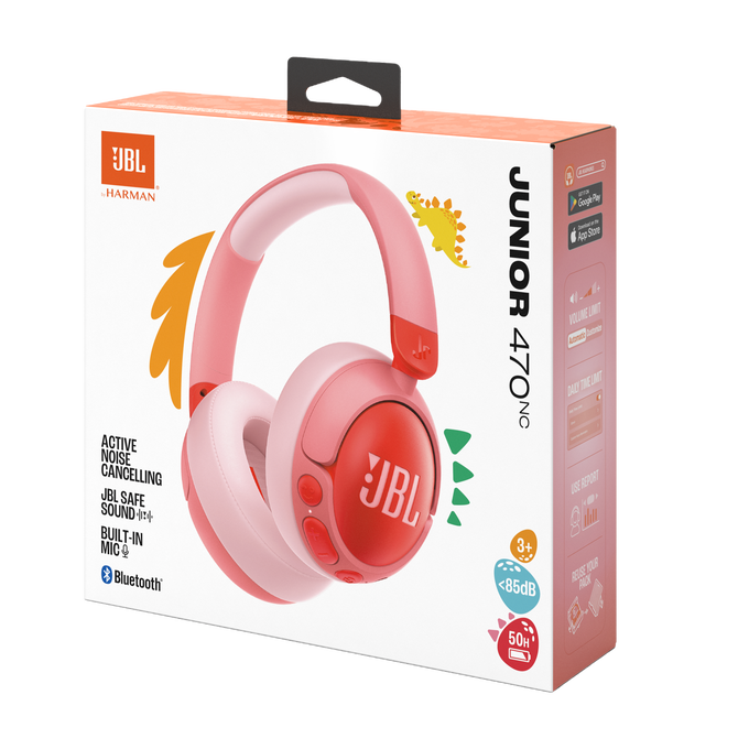 JBL JR 470 NC WIRELESS NOISE CANCELLING OVER-EAR HEADPHONES PINK - Image 7