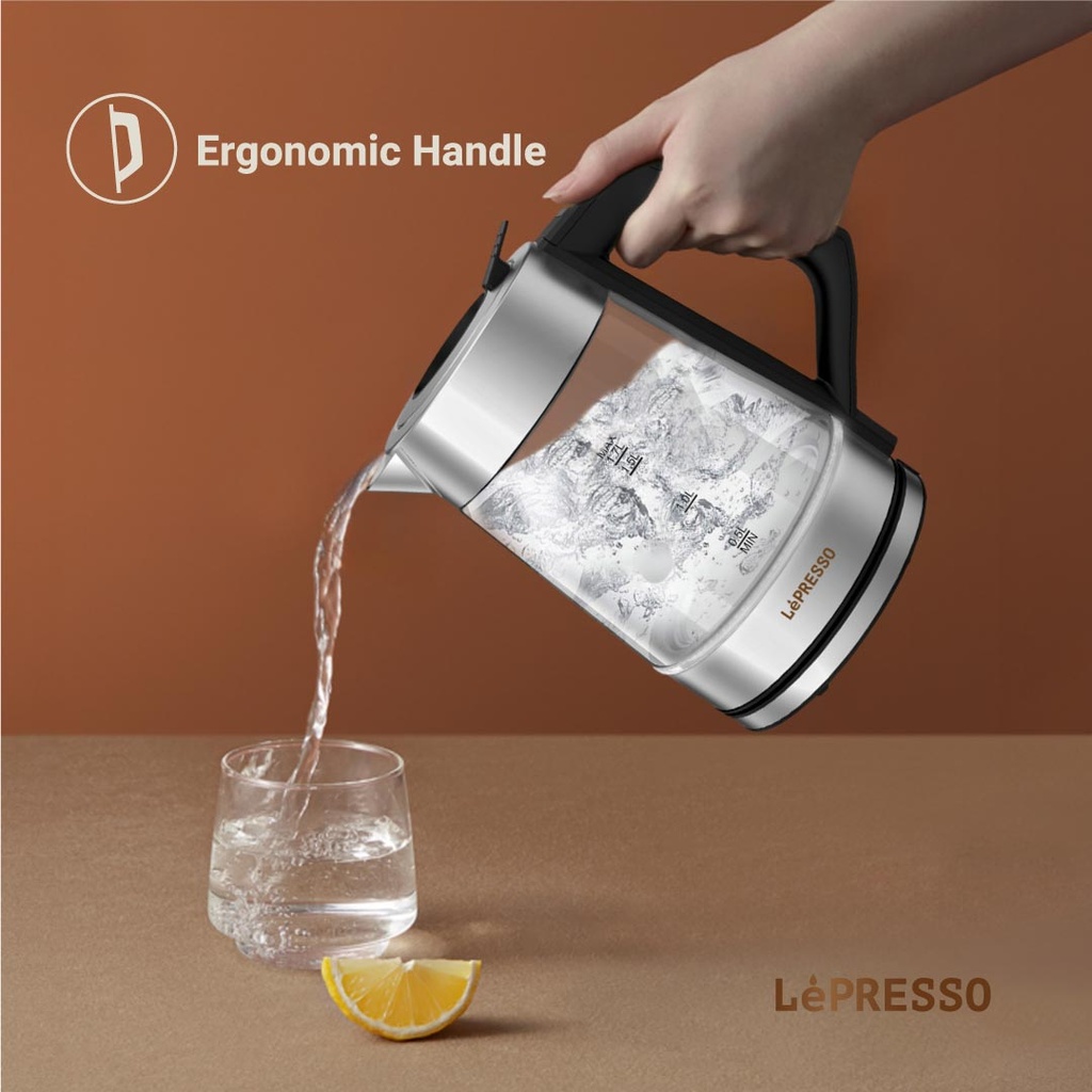 LEPRESSO MULTI-TEMPERATURE ILLUMINATED GLASS KETTLE BLACK LPCFFM0008-BK - Image 9