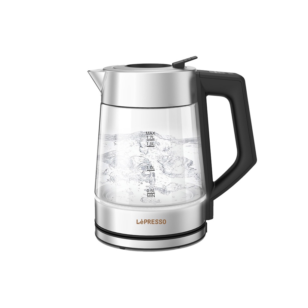 LEPRESSO MULTI-TEMPERATURE ILLUMINATED GLASS KETTLE BLACK LPCFFM0008-BK - Image 3