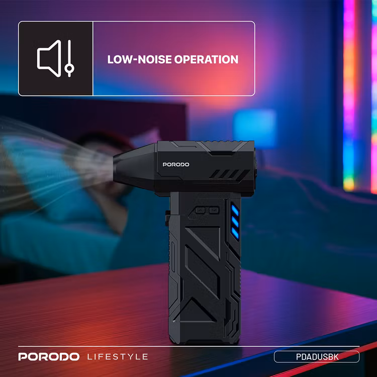 PORODO LIFESTYLE TURBOBLAST PORTABLE AIR BLOWER BLACK PDADUSBK - Image 2