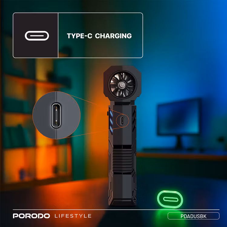 PORODO LIFESTYLE TURBOBLAST PORTABLE AIR BLOWER BLACK PDADUSBK - Image 5