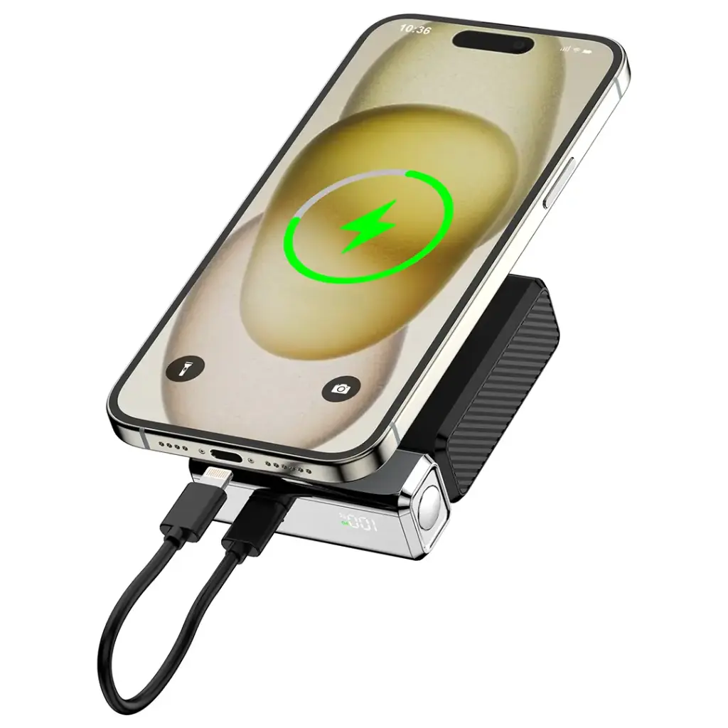 PORODO PD35W CHROME VOLT 10000MAH POWER BANK WITH LED DIGITAL DISPLAY BLACK PDPBFCH088BK - Image 3
