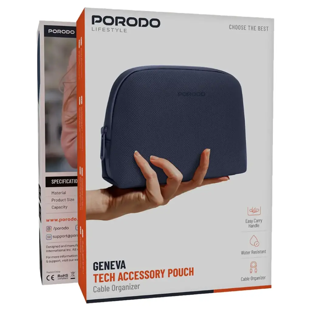 PORODO LIFESTYLE GENEVA TECH ACCESSORY POUCH BLUE PDLFSTPBL - Image 5