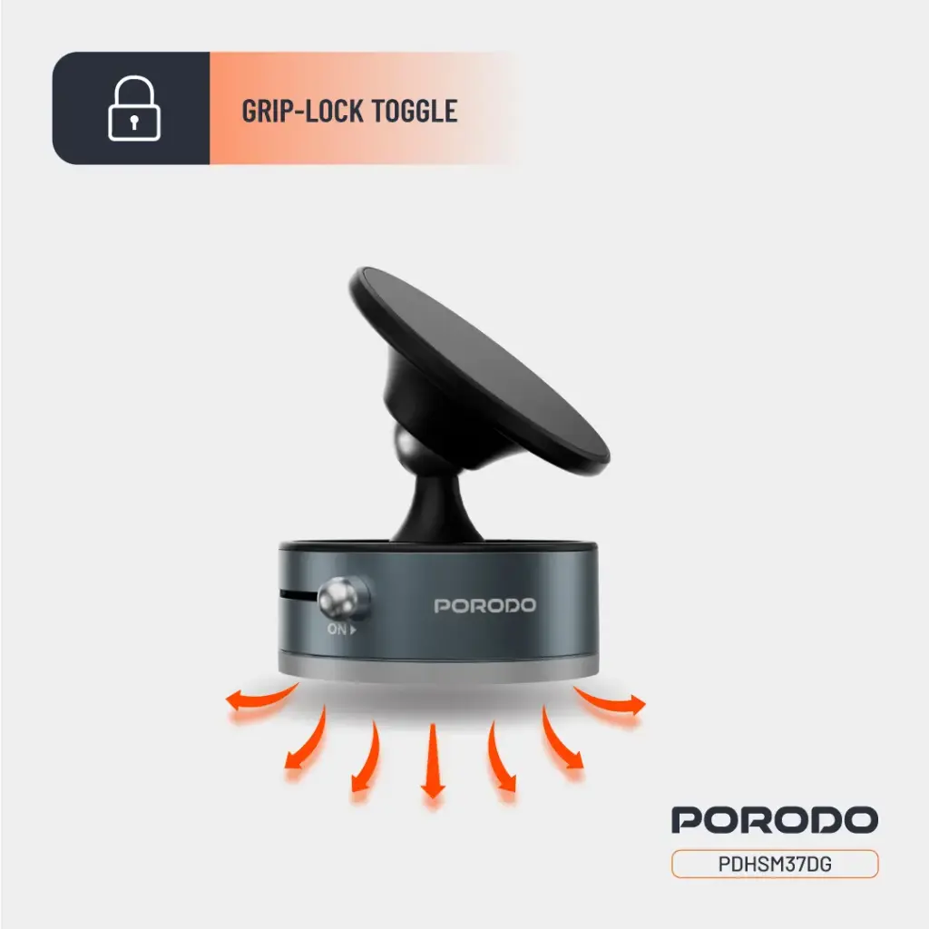 PORODO MULTI SURFACE MAGSAFE PHONE MOUNT DARK GREY PDHSM37DG - Image 4