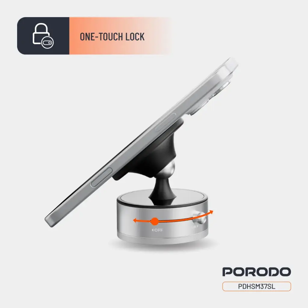 PORODO MULTI SURFACE MAGSAFE PHONE MOUNT SILVER PDHSM37SL - Image 7