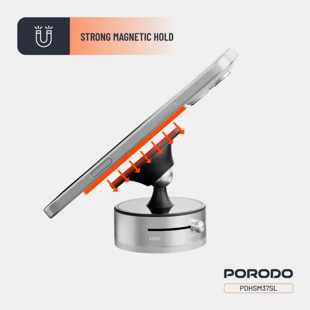 PORODO MULTI SURFACE MAGSAFE PHONE MOUNT SILVER PDHSM37SL - Image 5