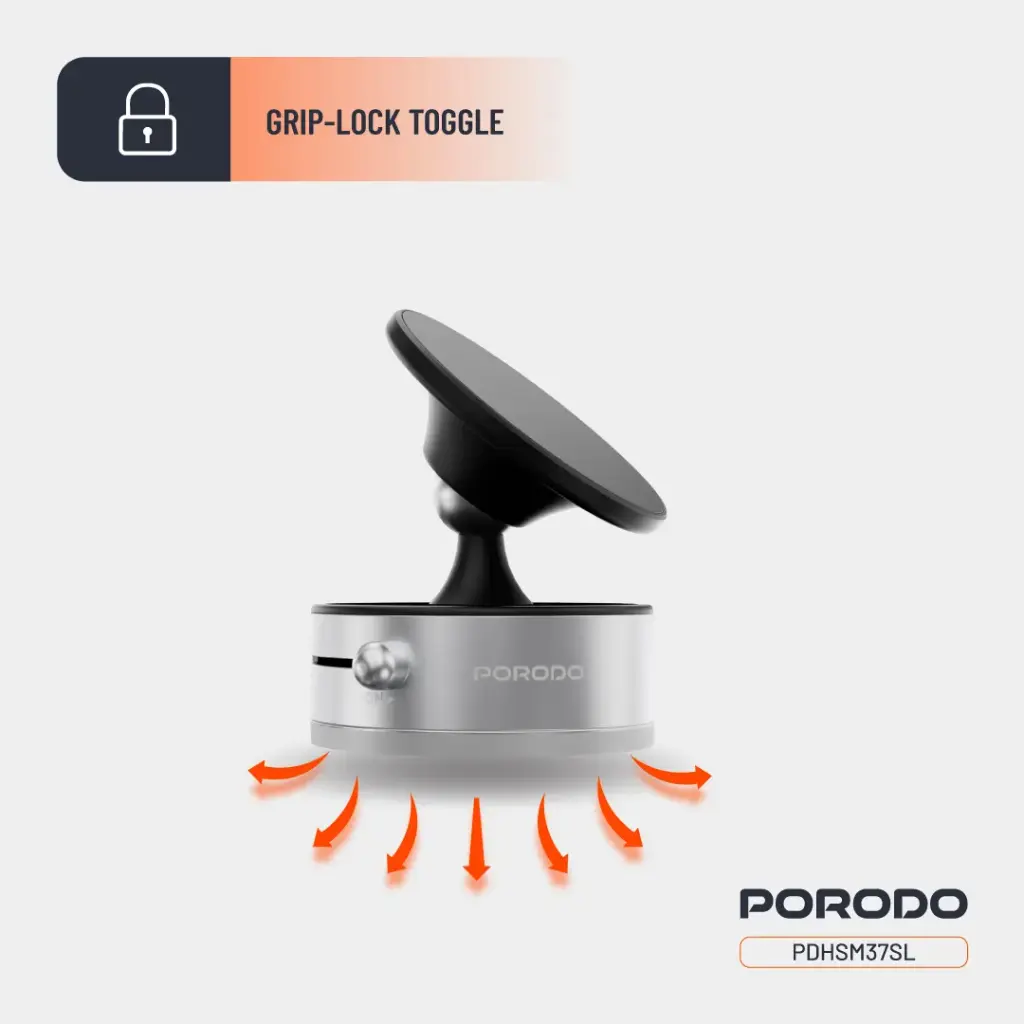 PORODO MULTI SURFACE MAGSAFE PHONE MOUNT SILVER PDHSM37SL - Image 4