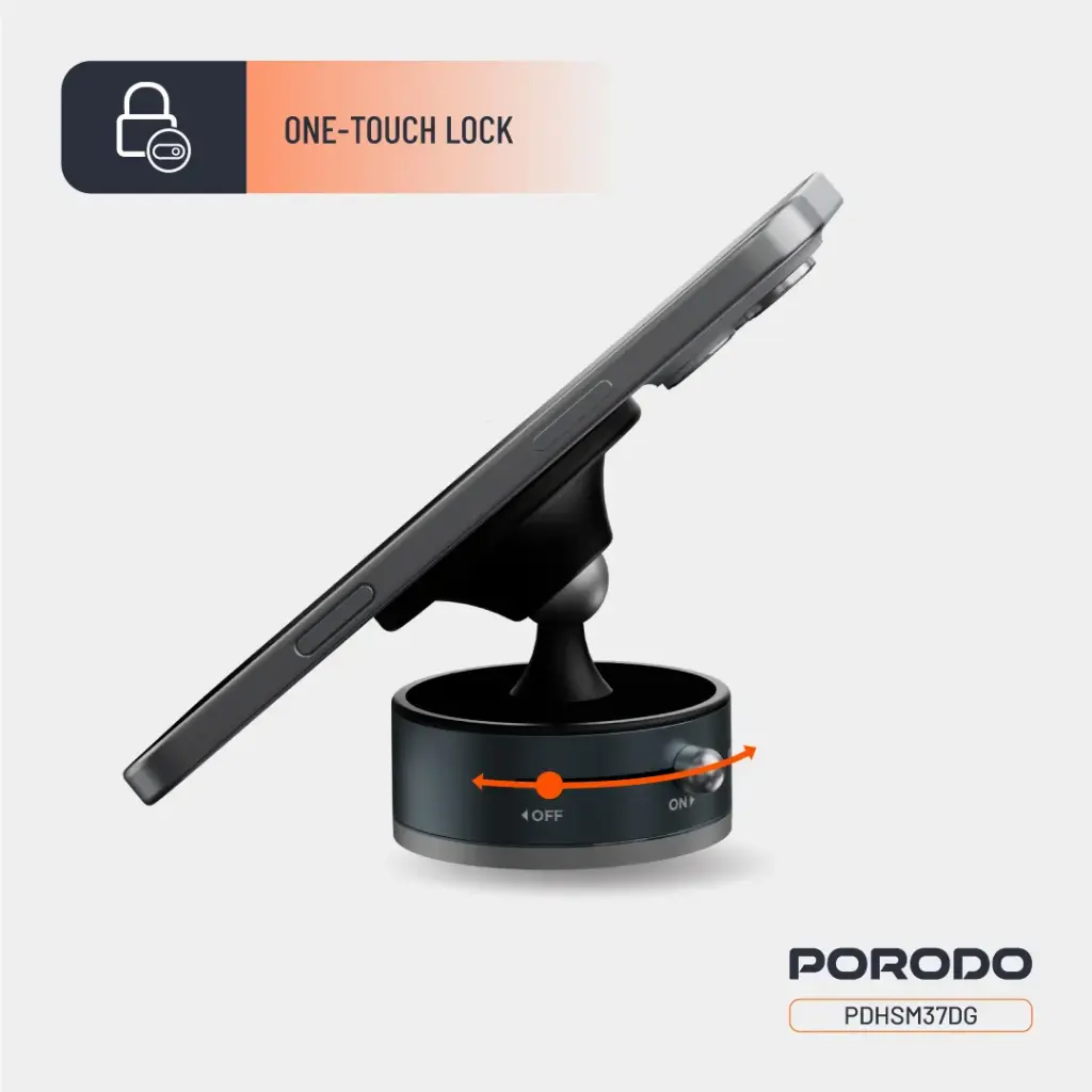 PORODO MULTI SURFACE MAGSAFE PHONE MOUNT DARK GREY PDHSM37DG - Image 7